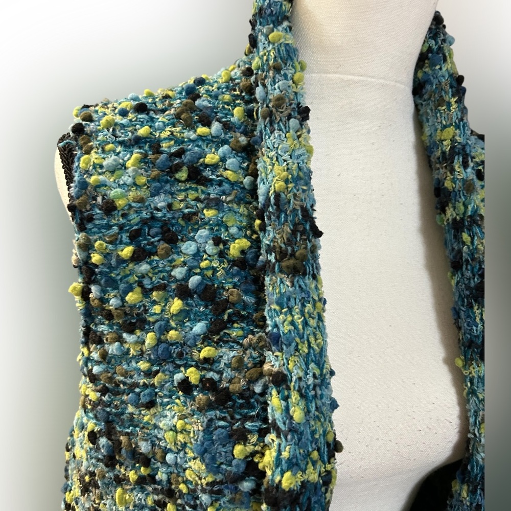 Ruby Rd. Multicolor Textured Knit cardigan/Vest-L - Picture 9 of 10